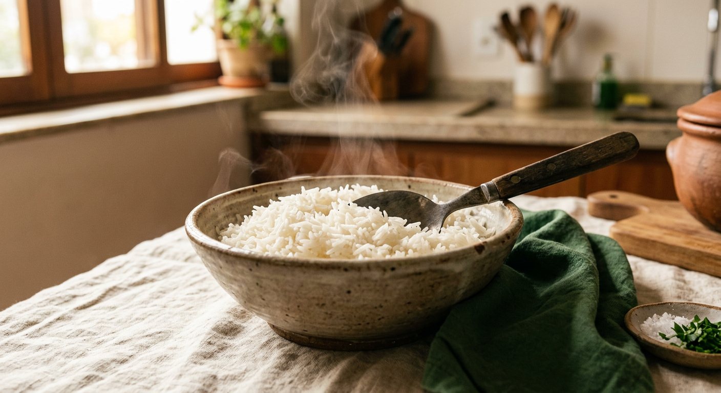 Arroz Branco (Brazilian Garlic Rice) — Brazilian home cooking