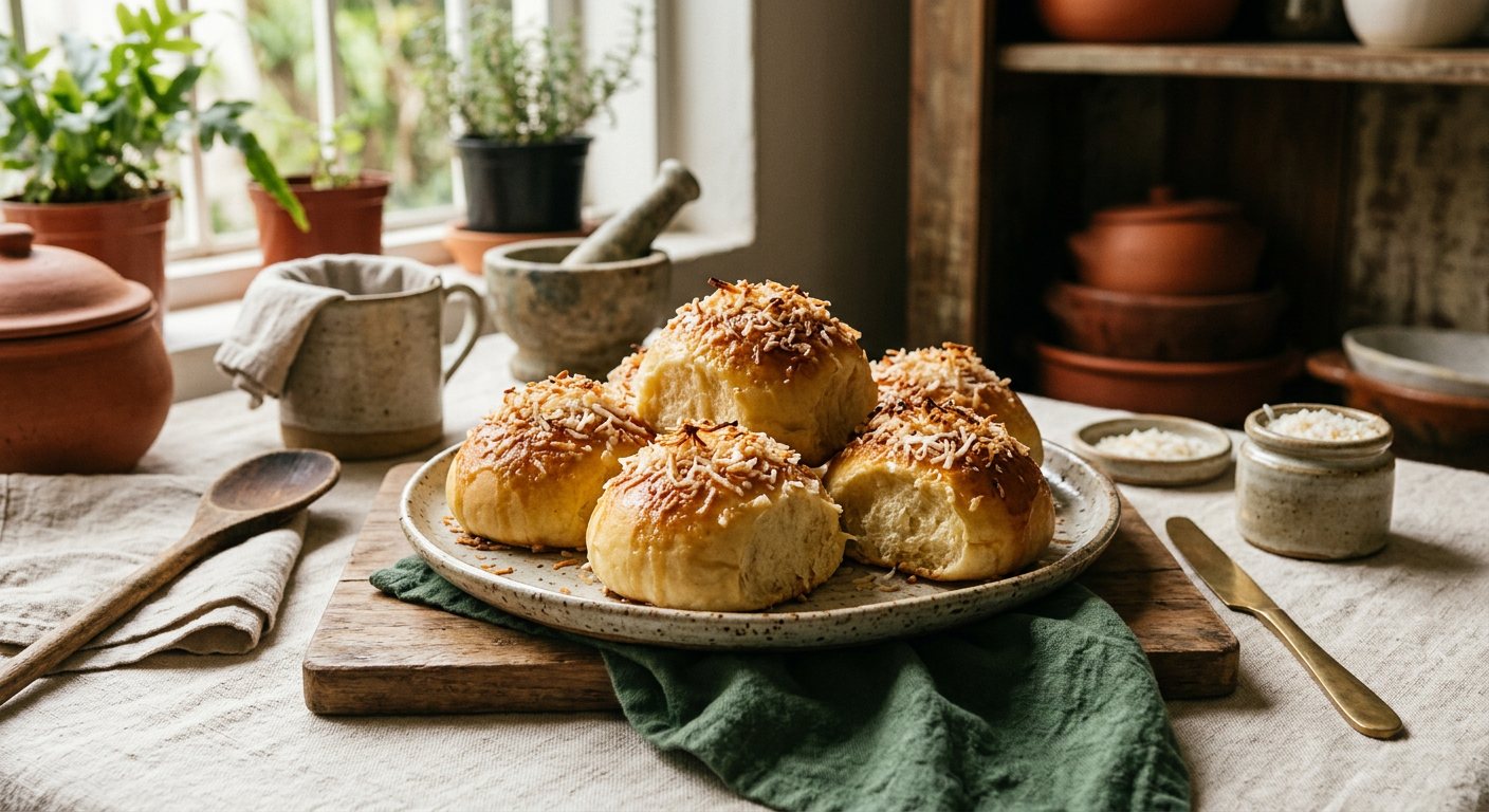 Pão Doce de Coco (Coconut Buns) — Brazilian home cooking