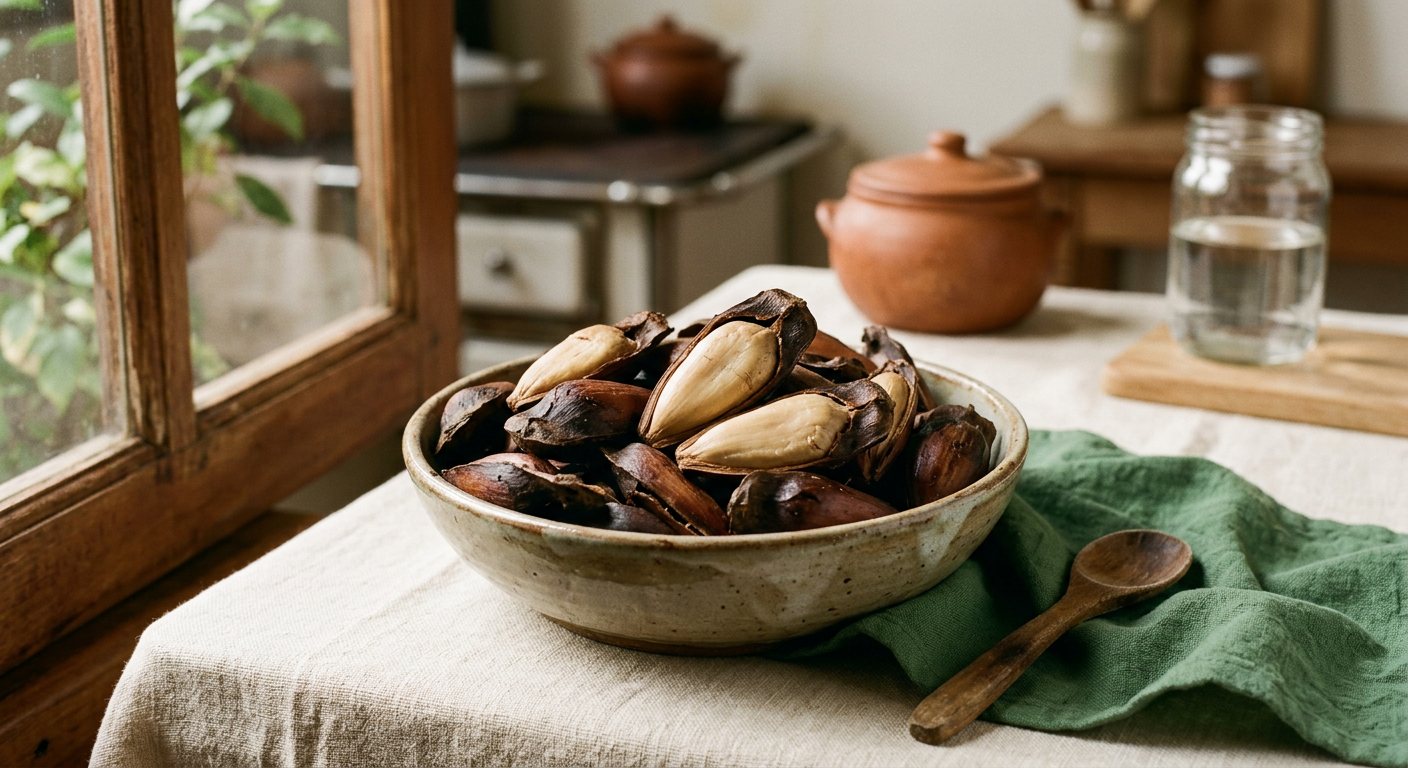 Pinhão Cozido (Boiled Pine Nuts) — Brazilian home cooking